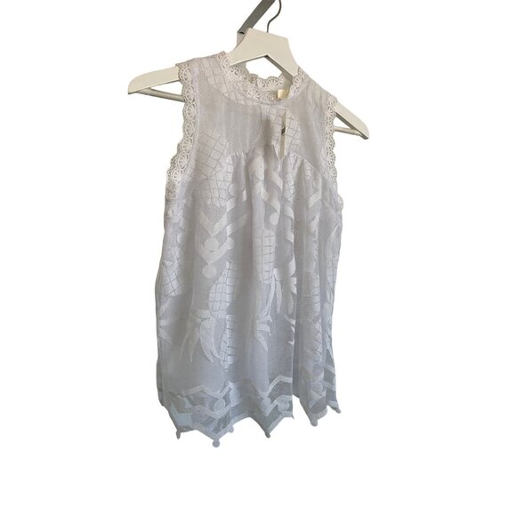 Maeve Pineapple Lace Sleeveless Blouse - Picture 3 of 8